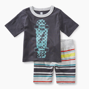 Tea Collection, Baby Boy Apparel - Outfit Sets,  Skateboard Baby Outfit