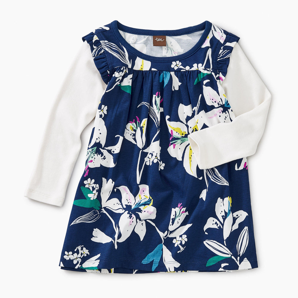 Tea Collection, Baby Girl Apparel - Dresses,  Layered Sleeve Mighty Mini - Tropical Lillies
