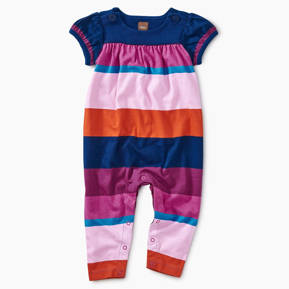Tea Collection, Baby Girl Apparel - Rompers,  Cabana Stripe Button Romper