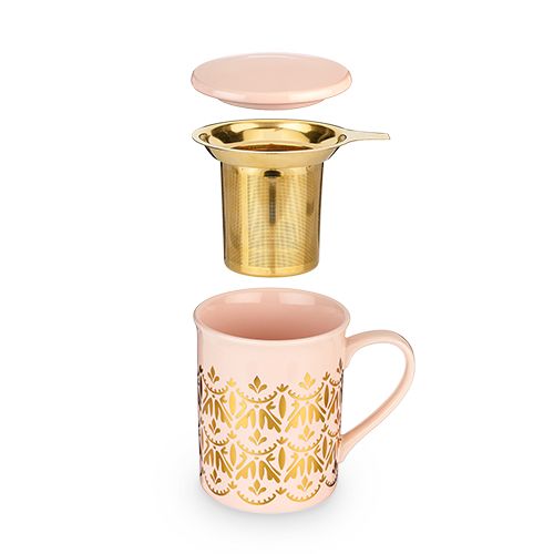 Pinky Up, Home - Food & Drink,  Annette Casablanca Pink Ceramic Tea Mug & Infuser