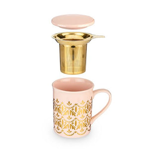 Pinky Up, Home - Food & Drink,  Annette Casablanca Pink Ceramic Tea Mug & Infuser