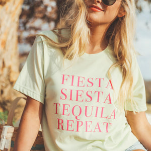 Fiesta Siesta Repeat TShirt - Eden Lifestyle