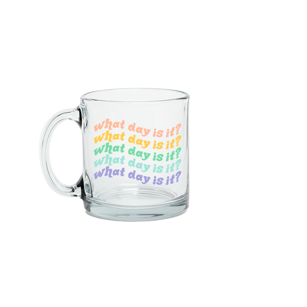 Eden Lifestyle, Home - Drinkware,  What Day Is It? Glass Mug