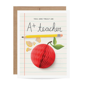 Eden Lifestyle, Gifts - Greeting Cards,  A+ Teacher Pop-up Card