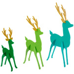Acrylic Deer - Green, Light Green, and Teal - Eden Lifestyle