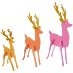 Acrylic Deer - Tangerine, Coral, and Pink - Eden Lifestyle