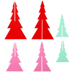 Acrylic Trees - Blue, Pink, and Red - Eden Lifestyle