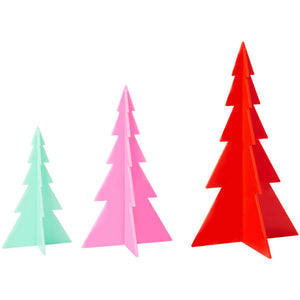 Acrylic Trees - Blue, Pink, and Red - Eden Lifestyle