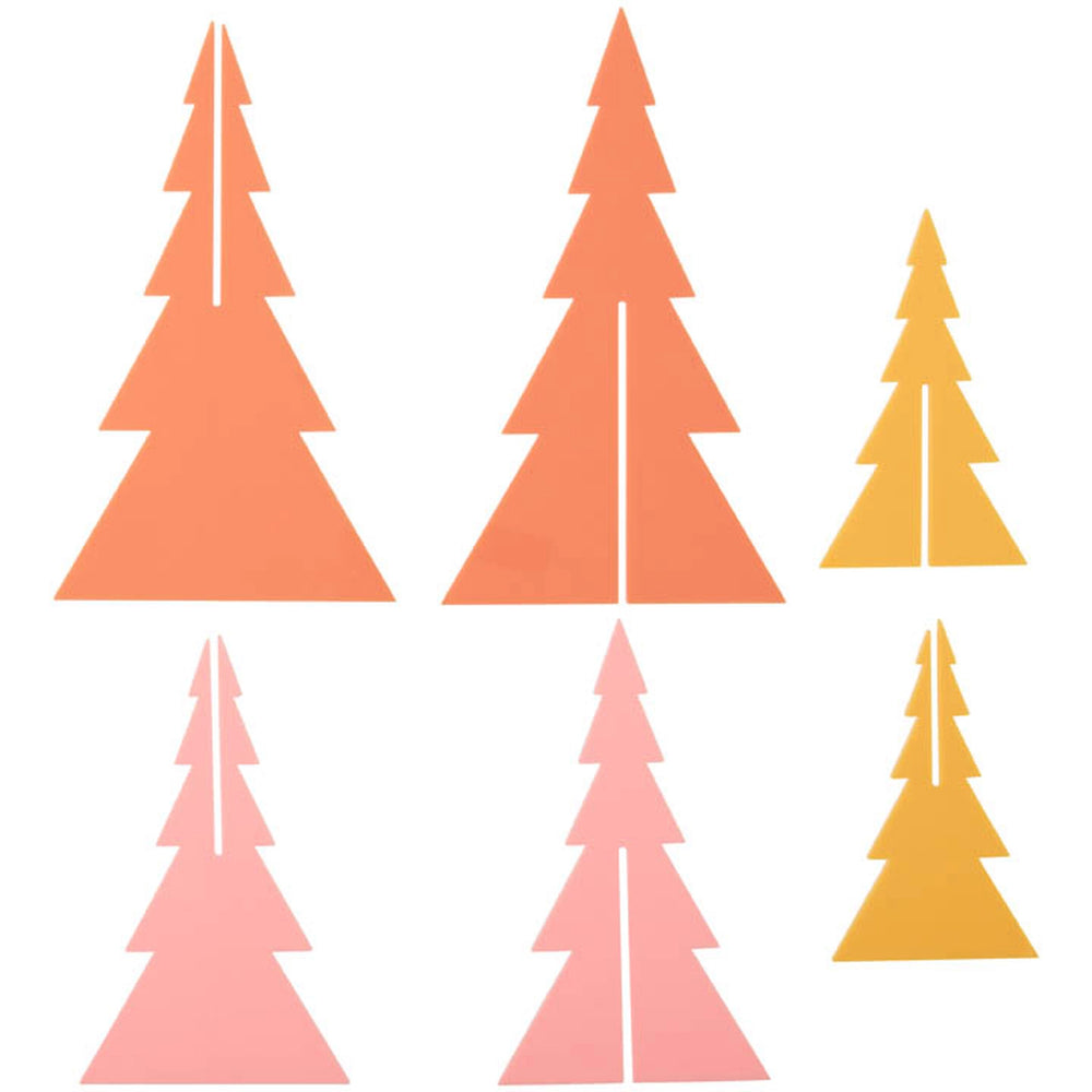 Acrylic Trees - Coral, Tangerine, and Orange - Eden Lifestyle
