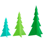 Acrylic Trees - Green, Light Green, and Teal - Eden Lifestyle