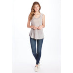 Another Love, Women - Shirts & Tops,  Allison Burnout Heather Grey V-Neck