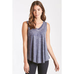 Another Love, Women - Shirts & Tops,  Allison Navy Burnout V-Neck