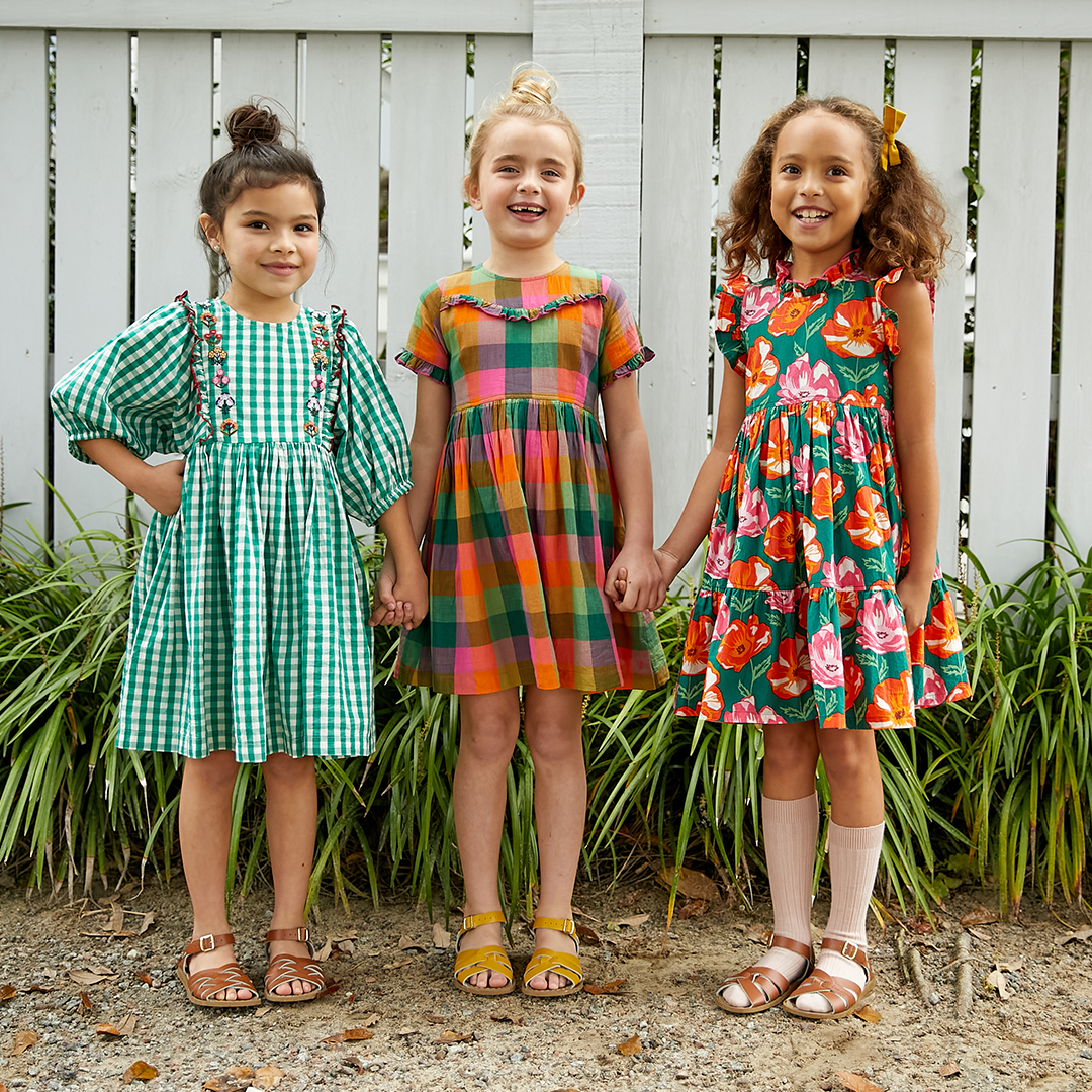 Pink Chicken Amelia Dress - Multi Squares - Eden Lifestyle