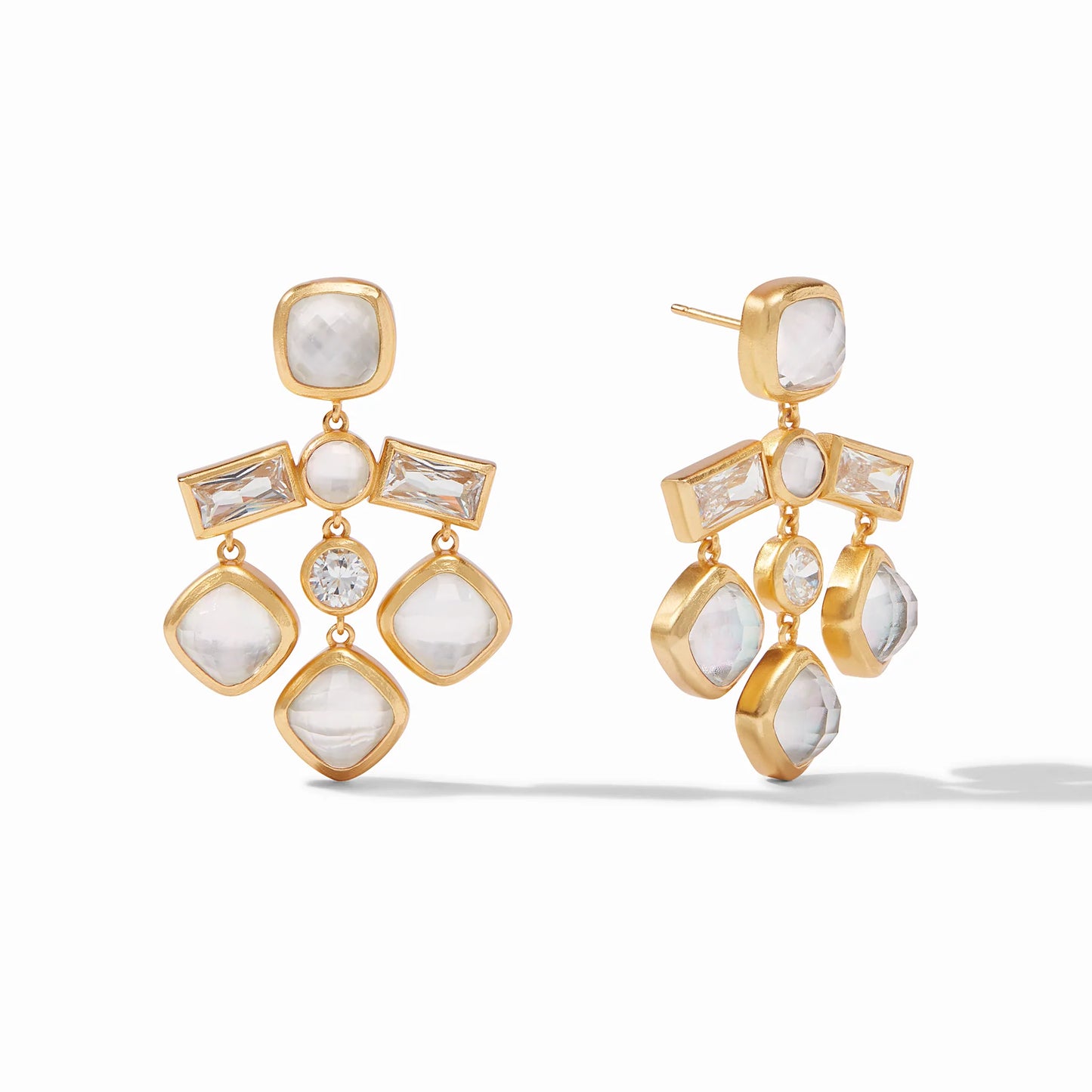 Antonia Chandelier Earring Iridescent Clear Crystal - Eden Lifestyle