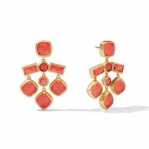 Antonia Chandelier Earring Iridescent Coral - Eden Lifestyle