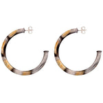 Sheila Fajl Arlene Burnished Silver Hoop Earrings - Eden Lifestyle