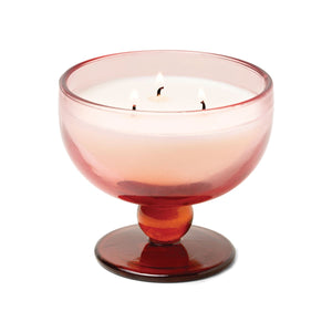 Aura 6 oz Purple & Pink Tinted Glass Goblet - Saffron Rose - Eden Lifestyle