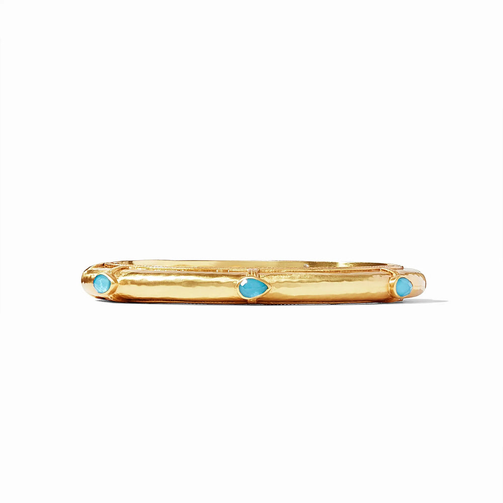 Avalon Hinge Bangle in Iridescent Pacific Blue - Eden Lifestyle