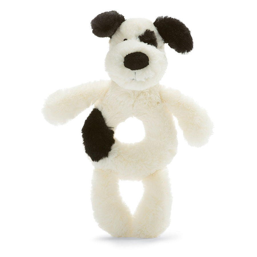 Jellycat, Gifts - Stuffed Animals,  Jellycat Bashful Black & Cream Puppy Grabber