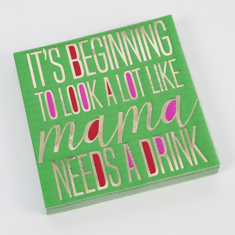 It's Beginning to look Like Cocktails Beverage Napkin - Eden Lifestyle