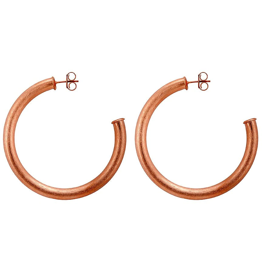 Sheila Fajl - Arlene Rose Gold  Thick Large Hoop Earrings - Eden Lifestyle