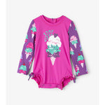 Hatley, Baby Girl Apparel - Swimwear,  Hatley Ice Cream Treat Swimsuit