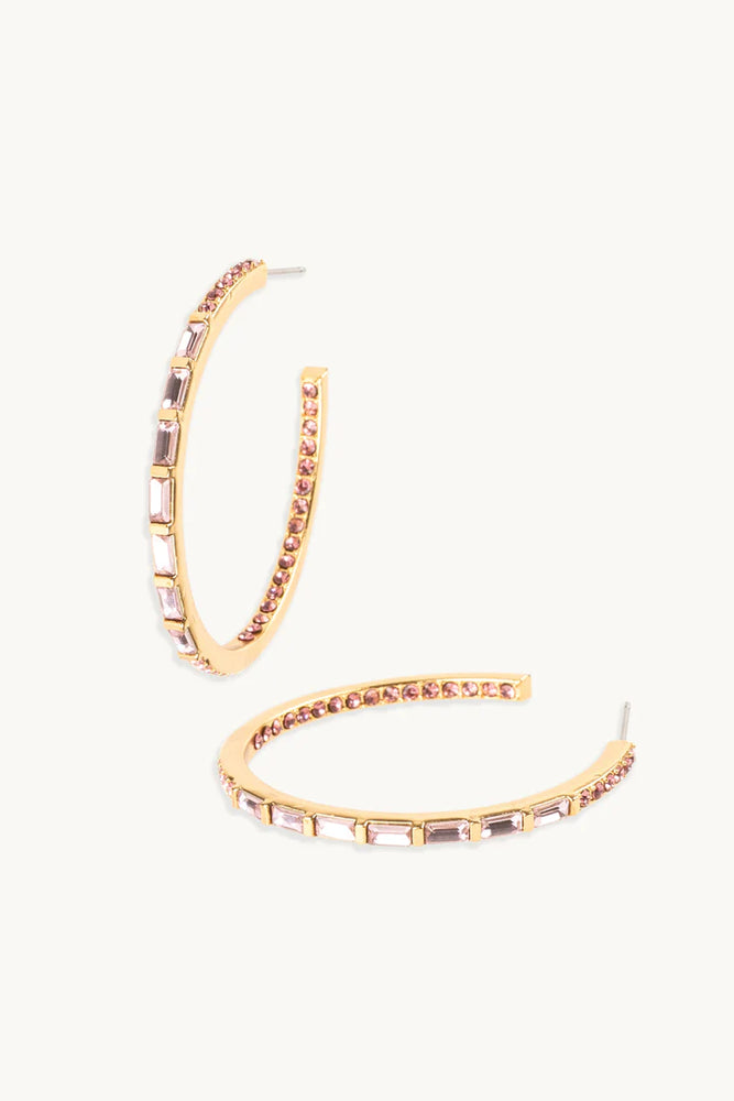 Baguette Crystal Hoop - Eden Lifestyle