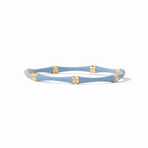 Julie Vos Bamboo Bangle Chalcedony Blue Enamel - Eden Lifestyle