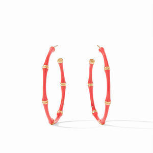 Bamboo Hoop Coral Enamel - Eden Lifestyle