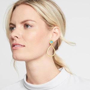 Julie Vos, Accessories - Jewelry,  Julie Vos - Barcelona Statement Earring Iridescent Jade Green