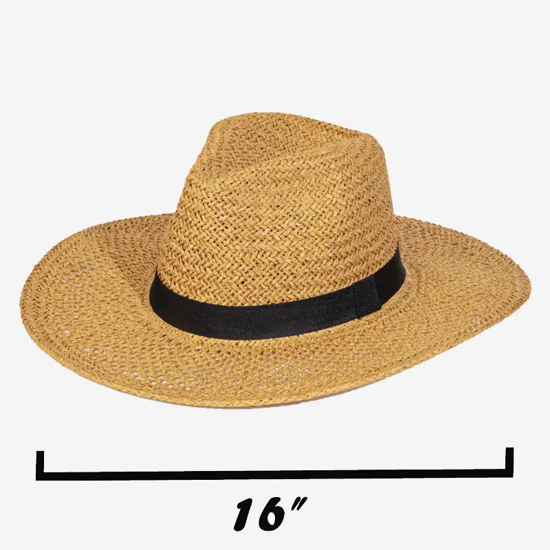 Basket Weave Fashion Fedora Hat - Eden Lifestyle