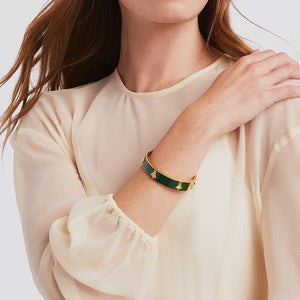 Julie Vos - Bee Hinge Bangle Obsidian Black Enamel - Eden Lifestyle