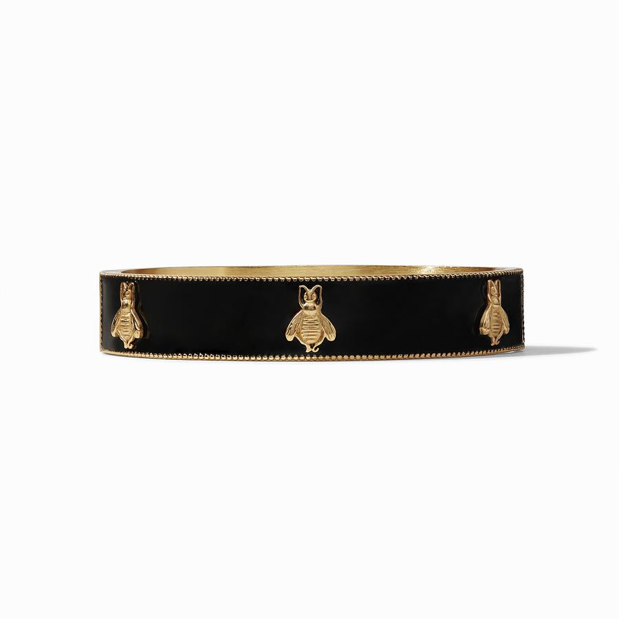 Julie Vos - Bee Hinge Bangle Obsidian Black Enamel - Eden Lifestyle