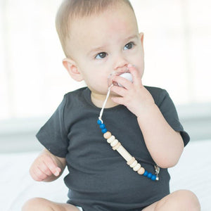 Bella Tunno, Baby - Teethers,  Bella Tunno Noah Navy Pacifier Clip