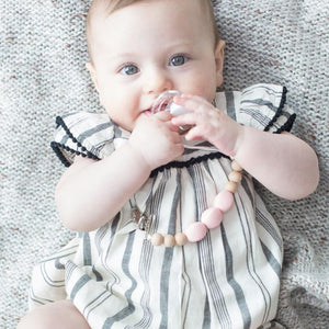 Bella Tunno, Baby - Teethers,  Bella Tunno Parker Pink Pacifier Clip