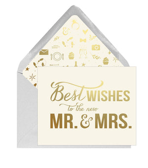 Eden Lifestyle Boutique, Gifts - Greeting Cards,  Best Wishes Mr and Mrs Card