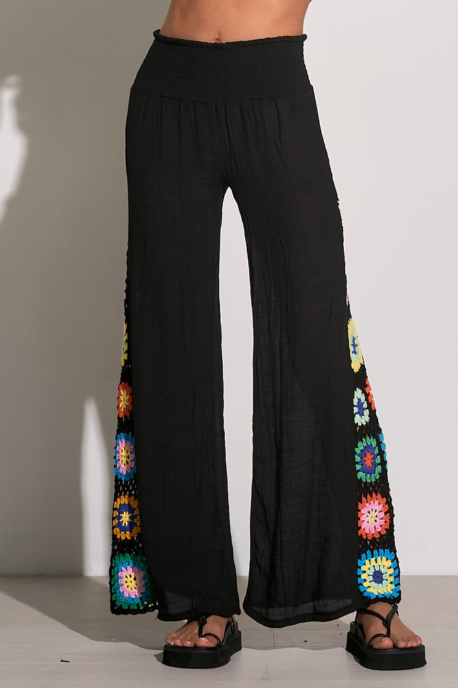 Betty Black Crochet Pants - Eden Lifestyle