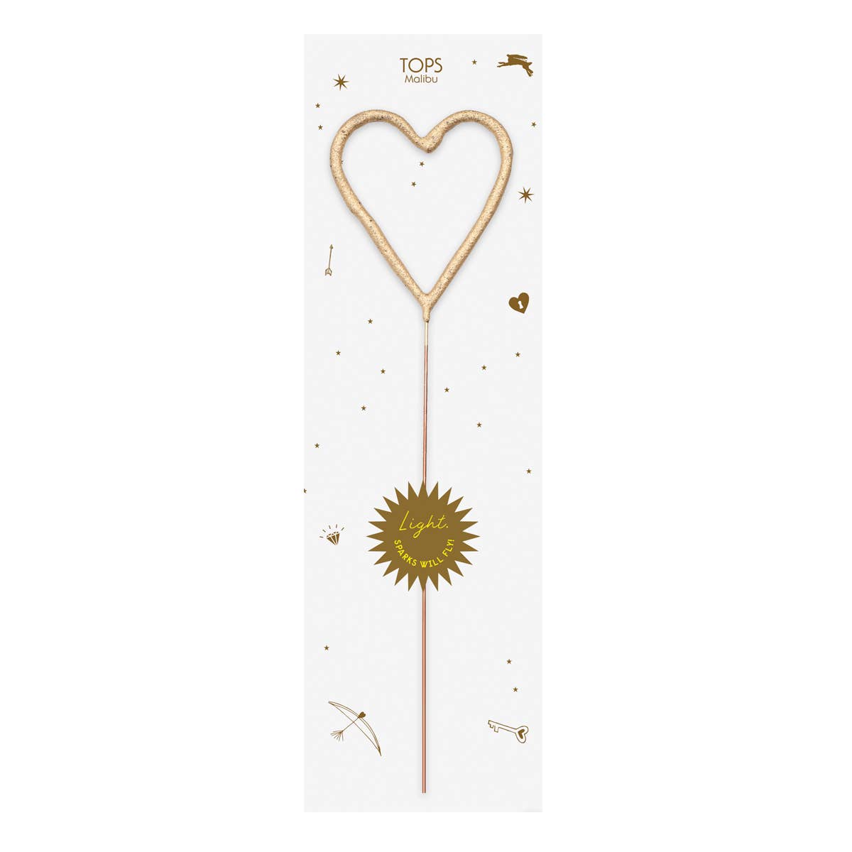 Big Golden Sparkler Wand Heart - Eden Lifestyle