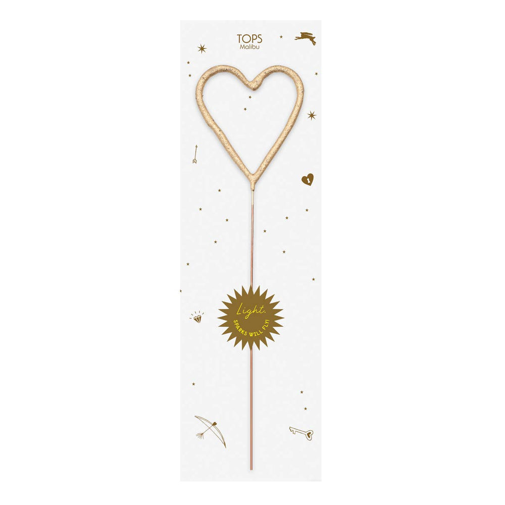 Big Golden Sparkler Wand Heart - Eden Lifestyle