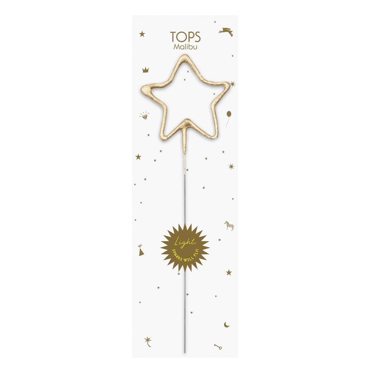 Big Golden Sparkler Wand Star - Eden Lifestyle