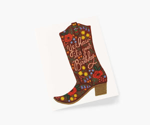 Birthday Boot Greeting Card - Eden Lifestyle