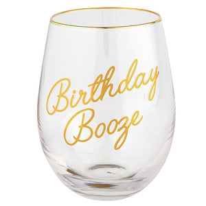 Eden Lifestyle, Home - Drinkware,  Birthday Booze Wine Glass