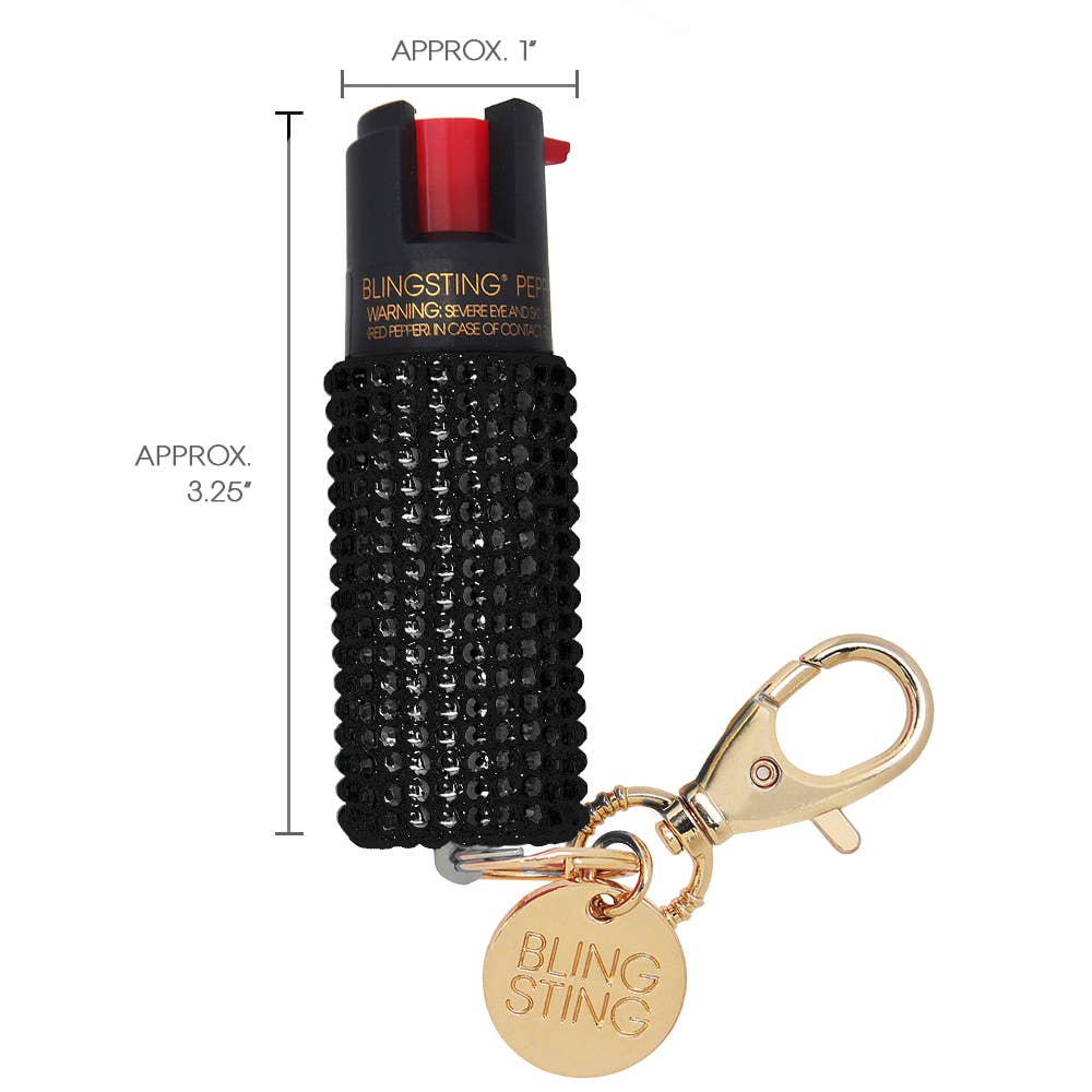 Black Rhinestone Pepper Spray - Eden Lifestyle