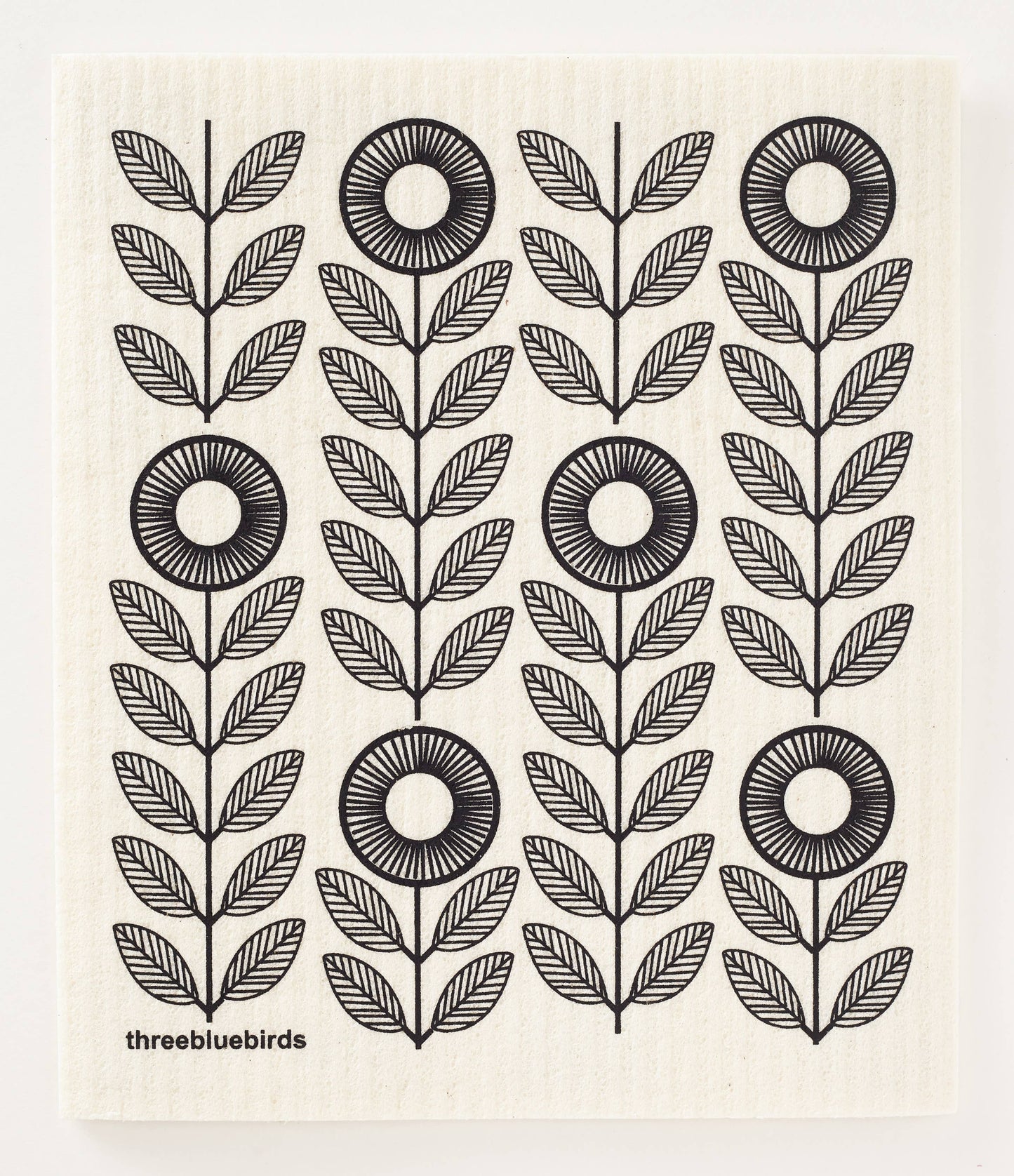 Black Sunflowers Swedish Dishcloth - Eden Lifestyle
