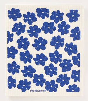 Blue Poppies Swedish Dishcloth - Eden Lifestyle