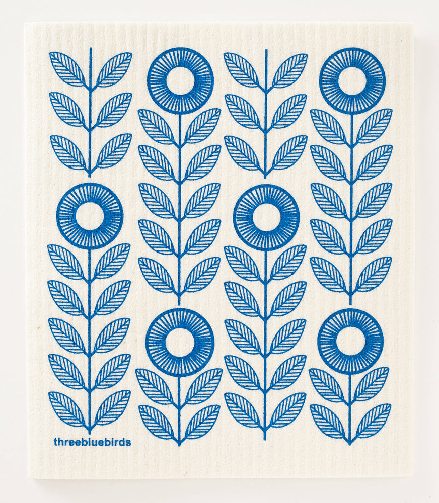 Blue Sunflowers Swedish Dishcloth - Eden Lifestyle