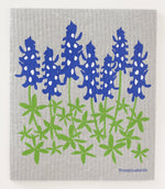 Bluebonnets on Grey Swedish Dishcloth - Eden Lifestyle