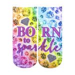 Born to Sparkle Glitter Sock - Eden Lifestyle