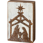 Primitives By Kathy, Home - Decorations,  Box Sign - Nativity