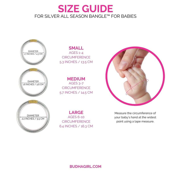 BuDhaGirl Silver all Season Bangle™ (ASB™) for Babies - Eden Lifestyle
